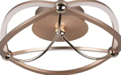 Plafonder<Trio Lighting Charivari Plafond LED 41cm matt mässing