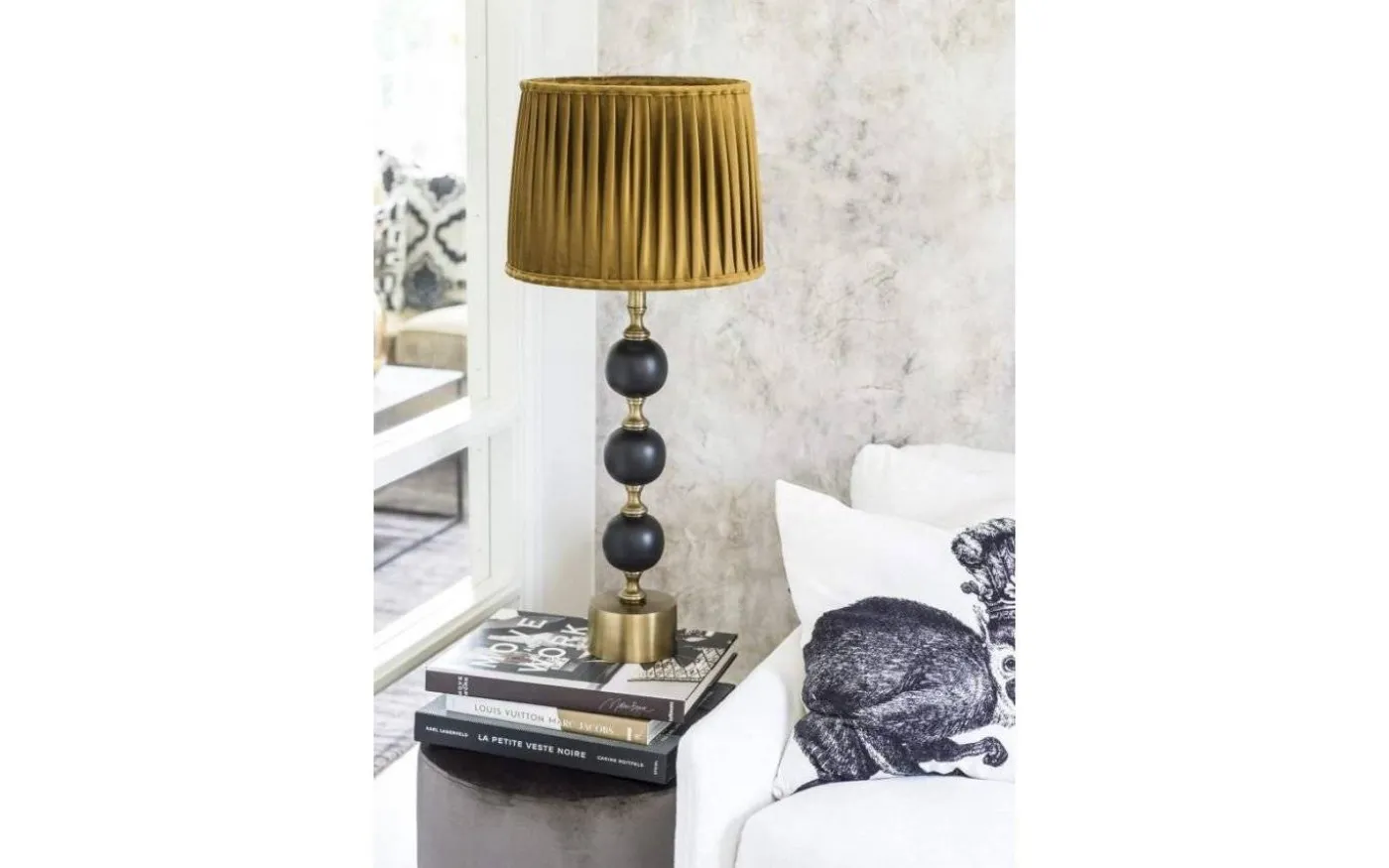 Charlotta Lampfot 60cm Svart/Mässing