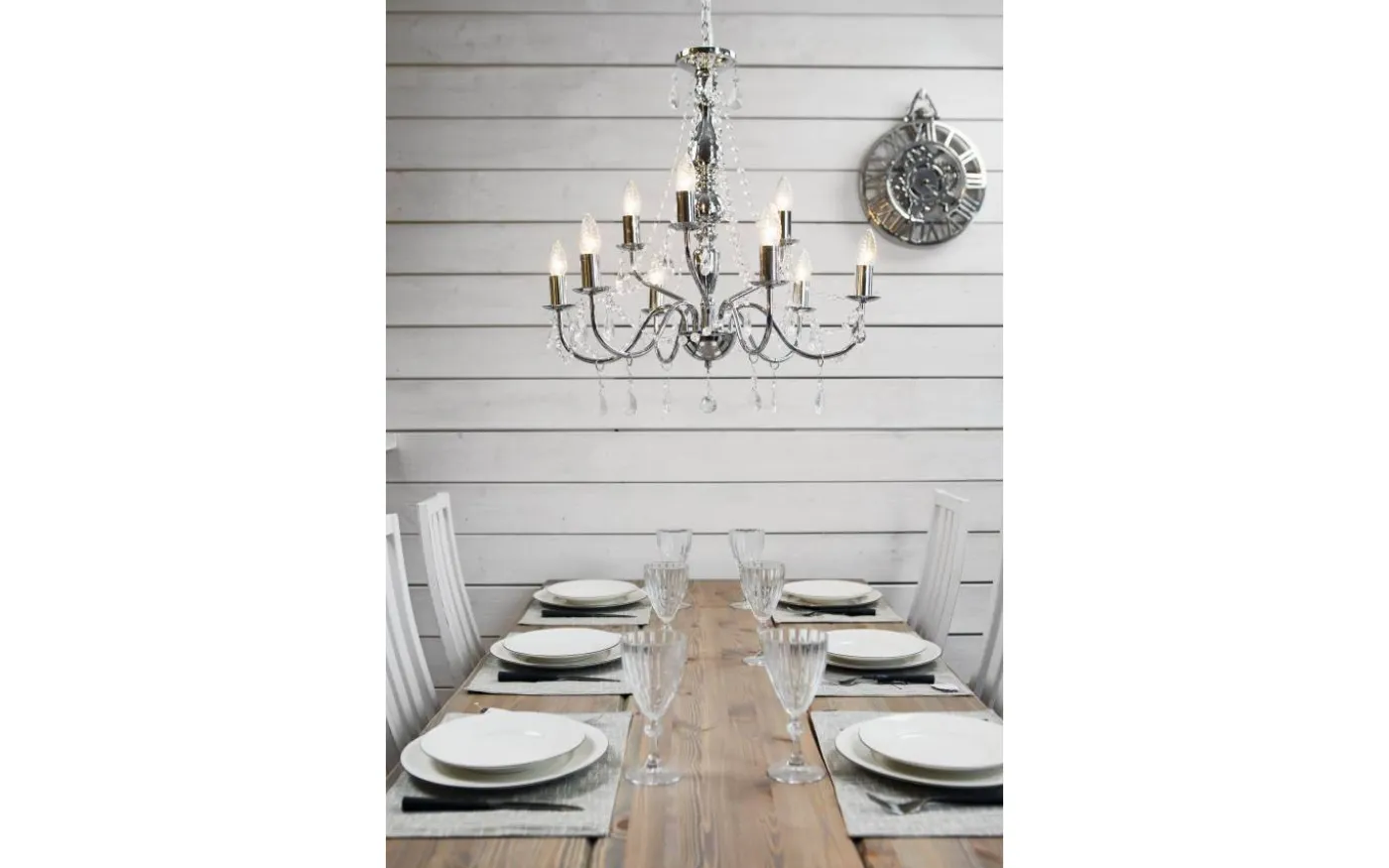 Chateau Kristallkrona 9L 60cm Krom