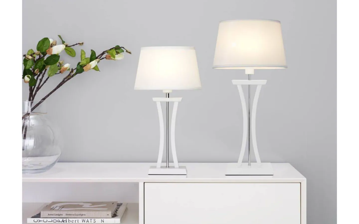 Cottex Chelsea Bordslampa 47cm Vit* Vardagsrum|Sovrum