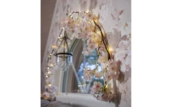 Star Trading Cherryflower Batteridriven Girlang 180cm Rosa* Batterislingor Inomhus