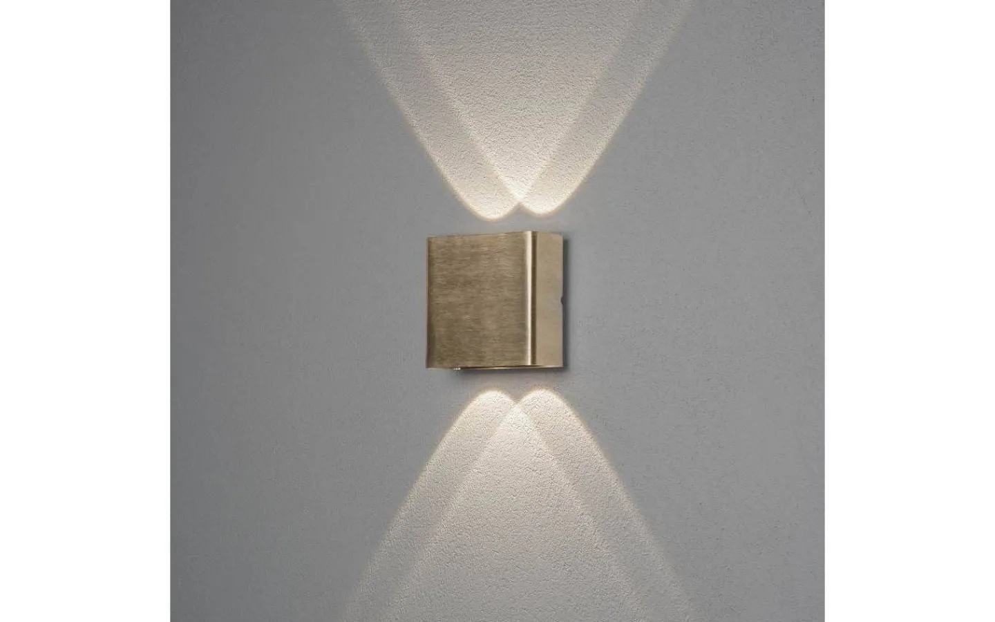 Konstsmide Chieri Vägglampa LED 3000K 2x2W Mässing IP54* Kustnära Belysning|Upp & Nedljus Lampor