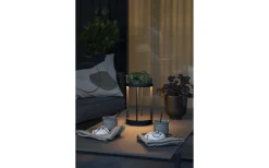 Chieti Uppladdningsbar Ljuslykta 25cm Svart IP54