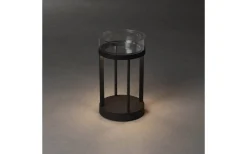 Chieti Uppladdningsbar Ljuslykta 25cm Svart IP54