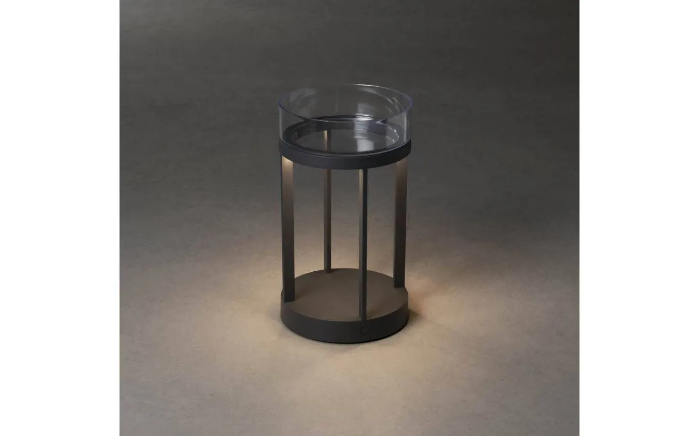 Konstsmide Chieti Uppladdningsbar Ljuslykta 25cm Grå IP54* Uppladdningsbara Lampor Utomhus|Uppladdningsbara Lampor Utomhus