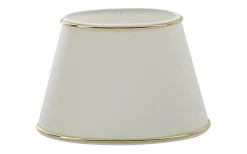 Chintz Oval Lampskärm 43cm Vit med Guldprofil