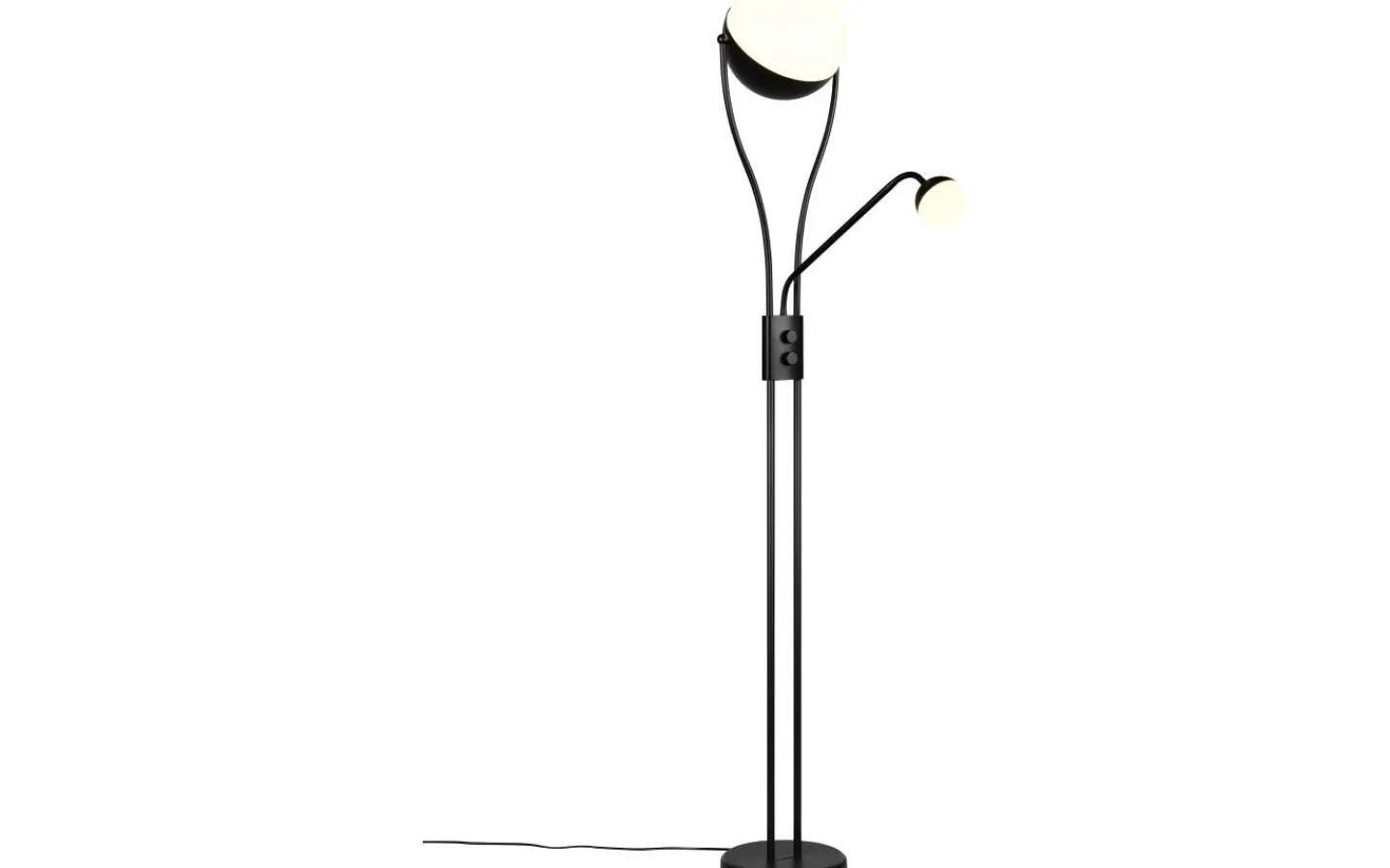 Uplight|Golvläslampor<Trio Lighting Chris Golvlampa LED mattsvart med läslampa