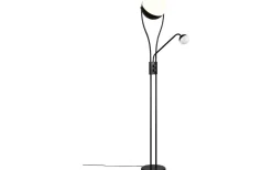 Uplight|Golvläslampor<Trio Lighting Chris Golvlampa LED mattsvart med läslampa