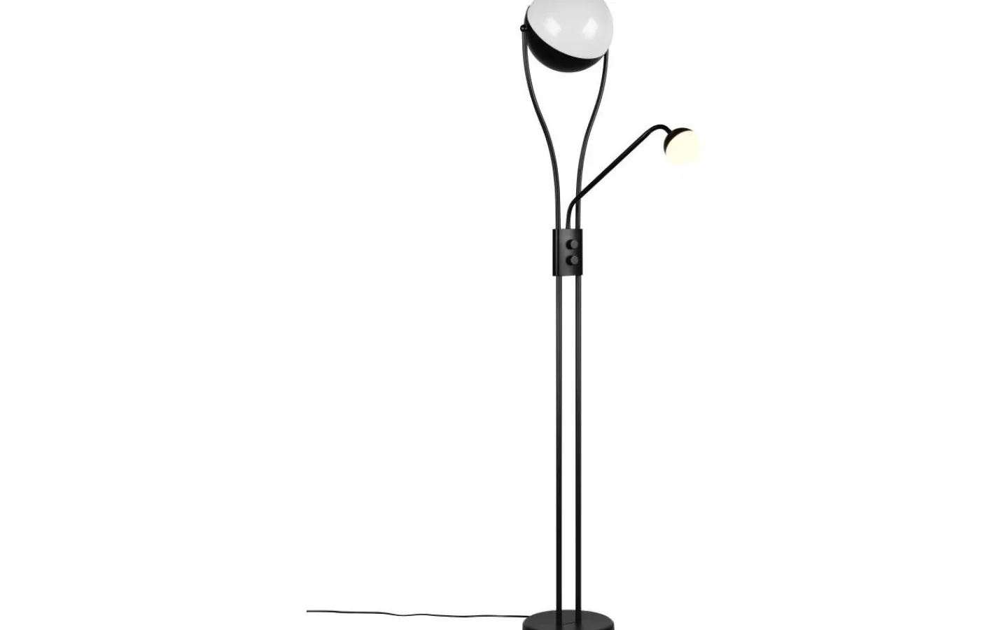 Uplight|Golvläslampor<Trio Lighting Chris Golvlampa LED mattsvart med läslampa