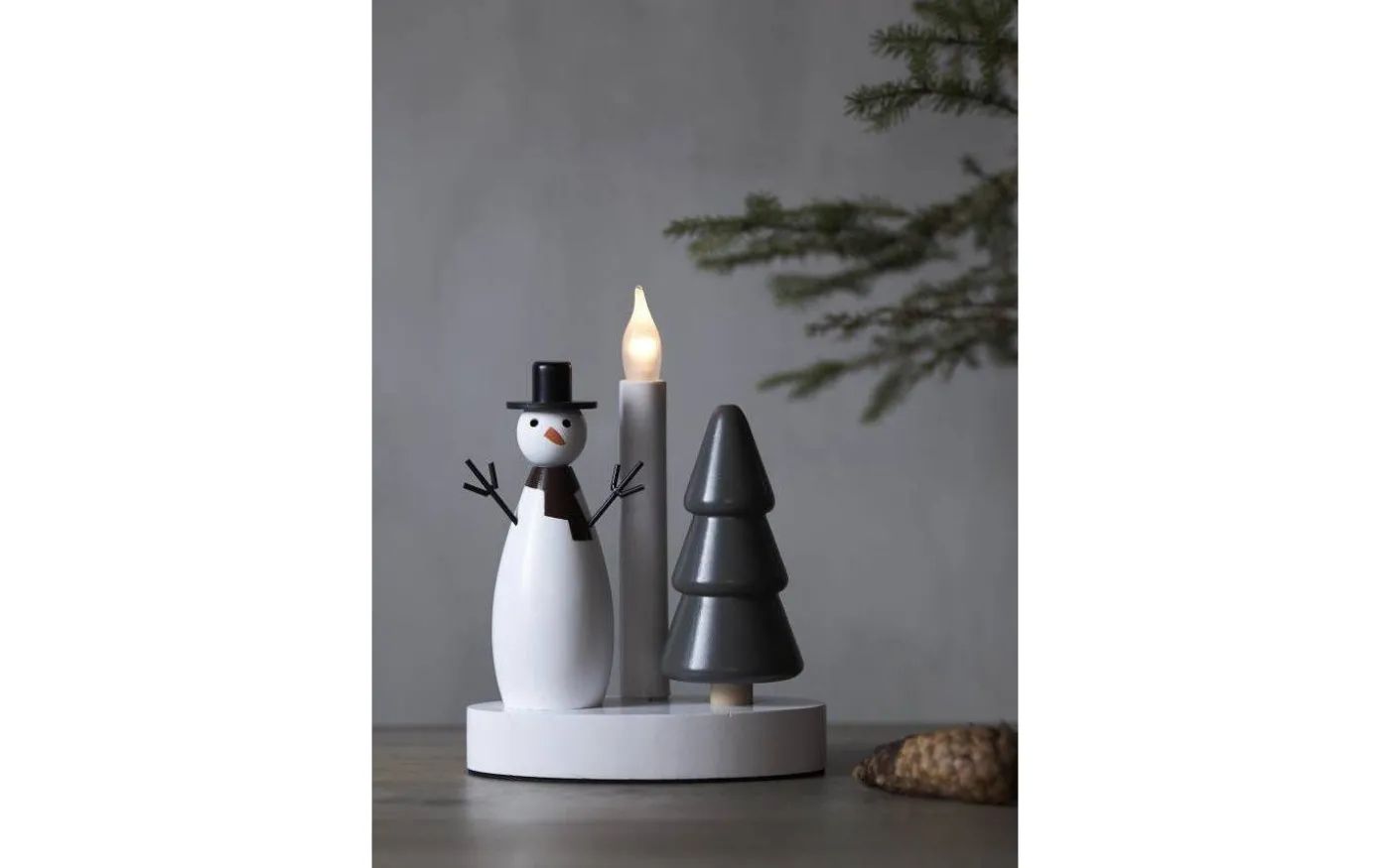 Christmas Joy Adventsljusstake 21cm Snögubbe