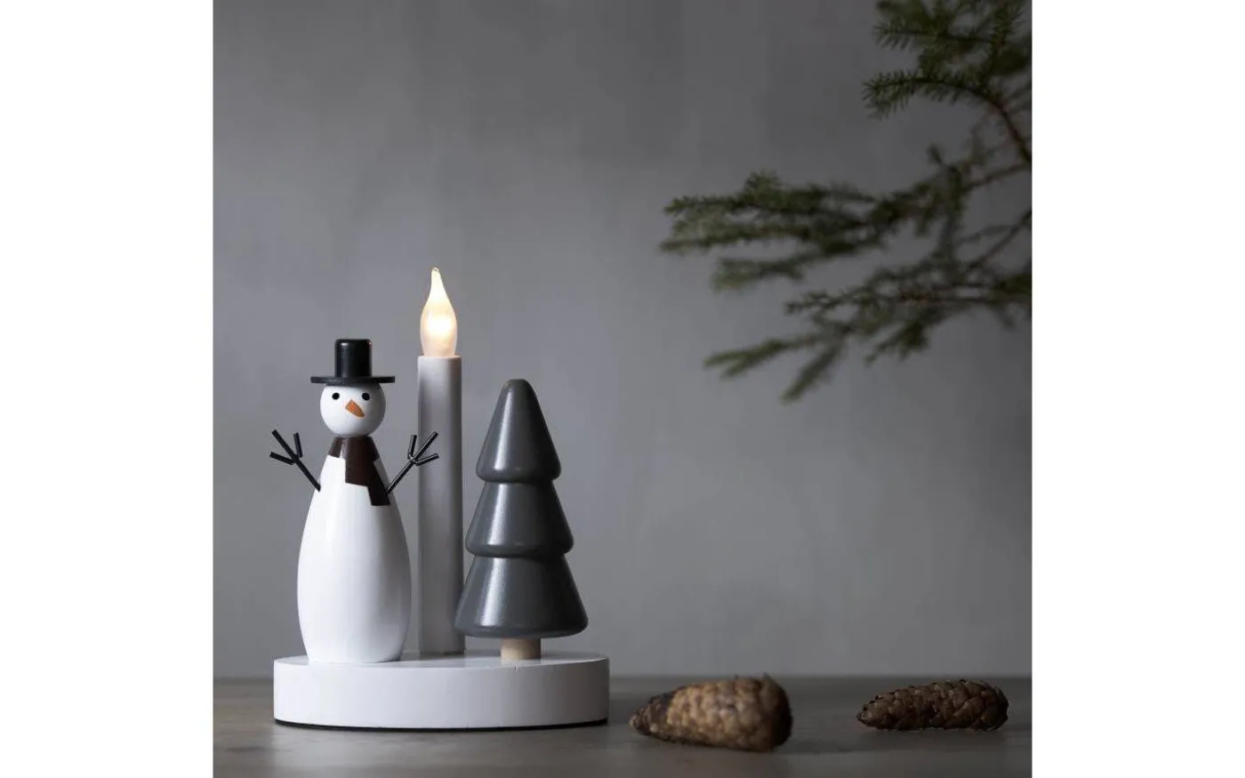 Christmas Joy Adventsljusstake 21cm Snögubbe