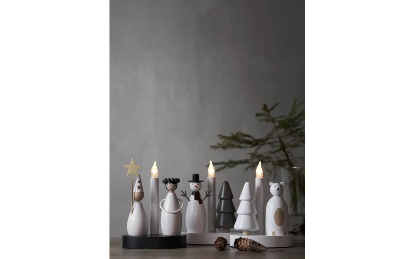 Christmas Joy Adventsljusstake 21cm Snögubbe