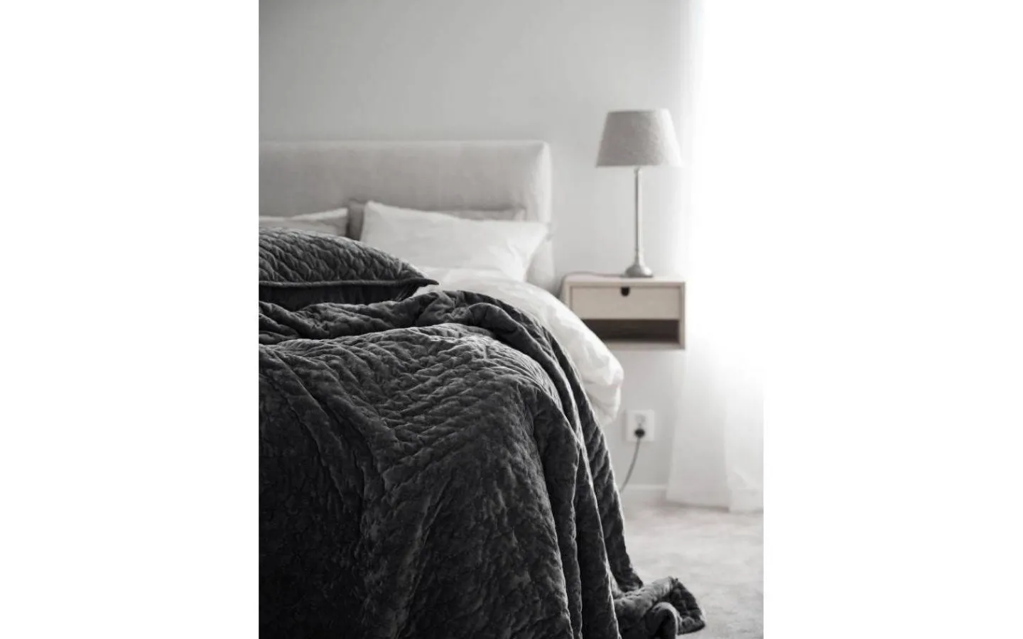 Överkast<Svanefors Cia Överkast Enkel 180x260cm Grå