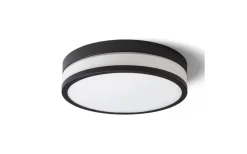 Badrumslampor Tak|Plafonder<Rendl Cira Plafond 35cm LED 24W 3000K Opalglas/Svart IP44