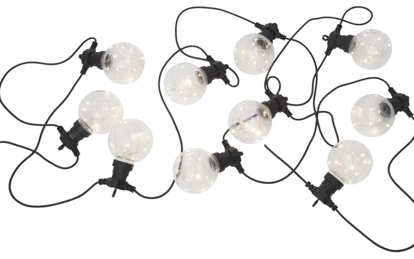 Star Trading Circus Big Ljusslinga 4,5m 10L Svart IP44* Partyslingor Utomhus 230V|Partyslingor Utomhus 230V