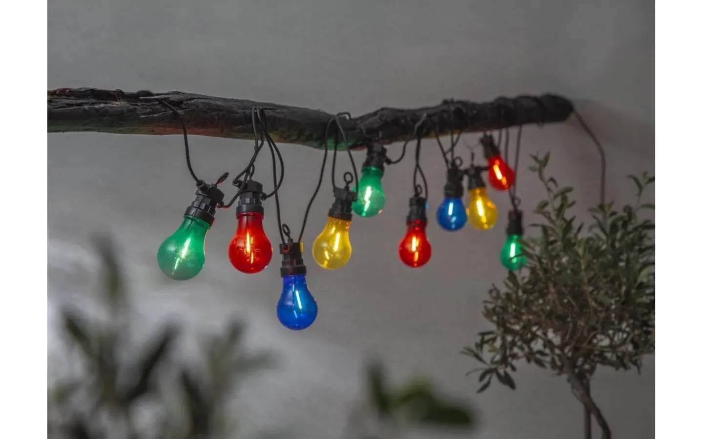 Partyslingor Utomhus 230V|Partyslingor Utomhus 230V<Star Trading Circus Mini Ljusslinga 4m 10L Färgmix Svart IP44