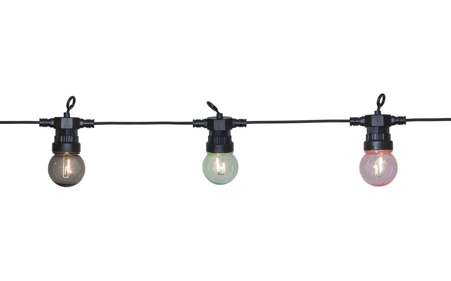 Star Trading Circus Mini Ljusslinga 8,55m 20L Färgmix Svart IP44* Partyslingor Utomhus 230V|Partyslingor Utomhus 230V