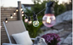 Star Trading Circus Mini Ljusslinga 8,55m 20L Färgmix Svart IP44* Partyslingor Utomhus 230V|Partyslingor Utomhus 230V