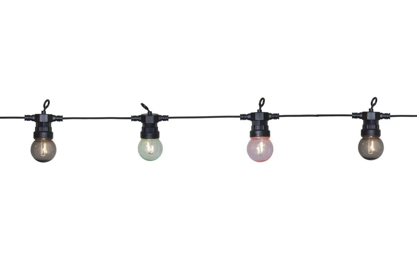 Star Trading Circus Mini Ljusslinga 8,55m 20L Färgmix Svart IP44* Partyslingor Utomhus 230V|Partyslingor Utomhus 230V