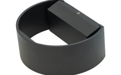 Upp & Nedljus Lampor<Dyberg Larsen Cirkel Vägglampa 15cm LED 2920K 6W Upp/Nedljus Svart IP54