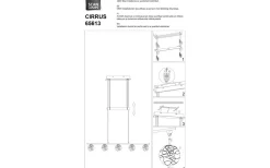 Cirrus Taklampa 80cm Krom