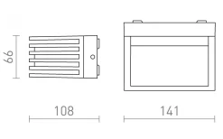 Claire 14 Vägglampa LED 3000K 6W Antracit IP54