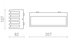 Vägglampor Utomhus<Rendl Claire 21 Vägglampa LED 3000K 9W Antracit IP54