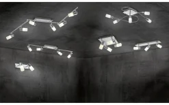 Trio Lighting Clapton Spotlight LED 4-delad fyrkantig krom* Takspot Med Minst 4 Lampor