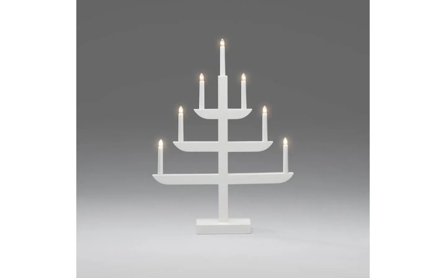 Visa Alla Adventsljusstakar|Adventsljusstakar 61-120 Cm<Konstsmide Clara Adventsljusstake 7L 65cm Vit