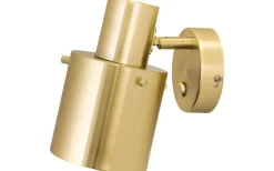 Sovrum|Läslampor<Globen Lighting Clark 1 Vägglampa E27 Borstad Mässing