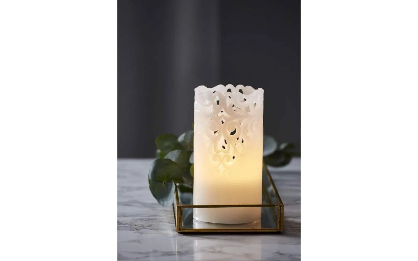 Blockljus Inomhus|Blockljus Inomhus<Star Trading Clary Batteridrivet Blockljus 15cm Vit