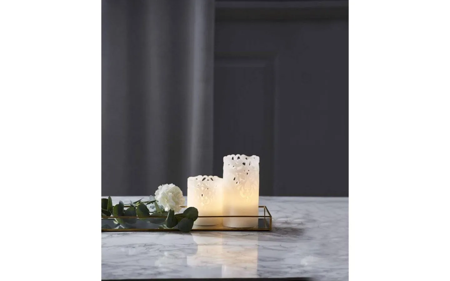 Blockljus Inomhus|Blockljus Inomhus<Star Trading Clary Batteridrivet Blockljus 15cm Vit