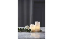 Blockljus Inomhus|Blockljus Inomhus<Star Trading Clary Batteridrivet Blockljus 15cm Vit