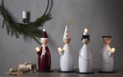 Star Trading Classic Adventsljusstake Lucia 26cm Vit* Lucia|Julpynt Inomhus