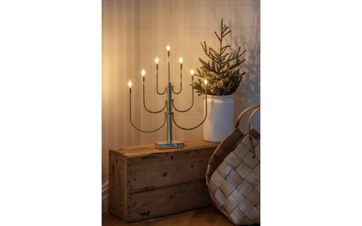 Visa Alla Adventsljusstakar|Adventsljusstakar 31-60 Cm<Konstsmide Classic Adventsljusstake 55cm Mässing