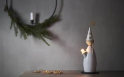 Classic Adventsljusstake Stjärngosse 33cm Vit