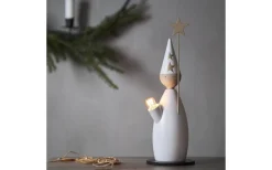 Classic Adventsljusstake Stjärngosse 33cm Vit