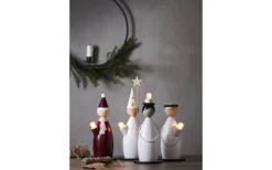 Classic Adventsljusstake Stjärngosse 33cm Vit