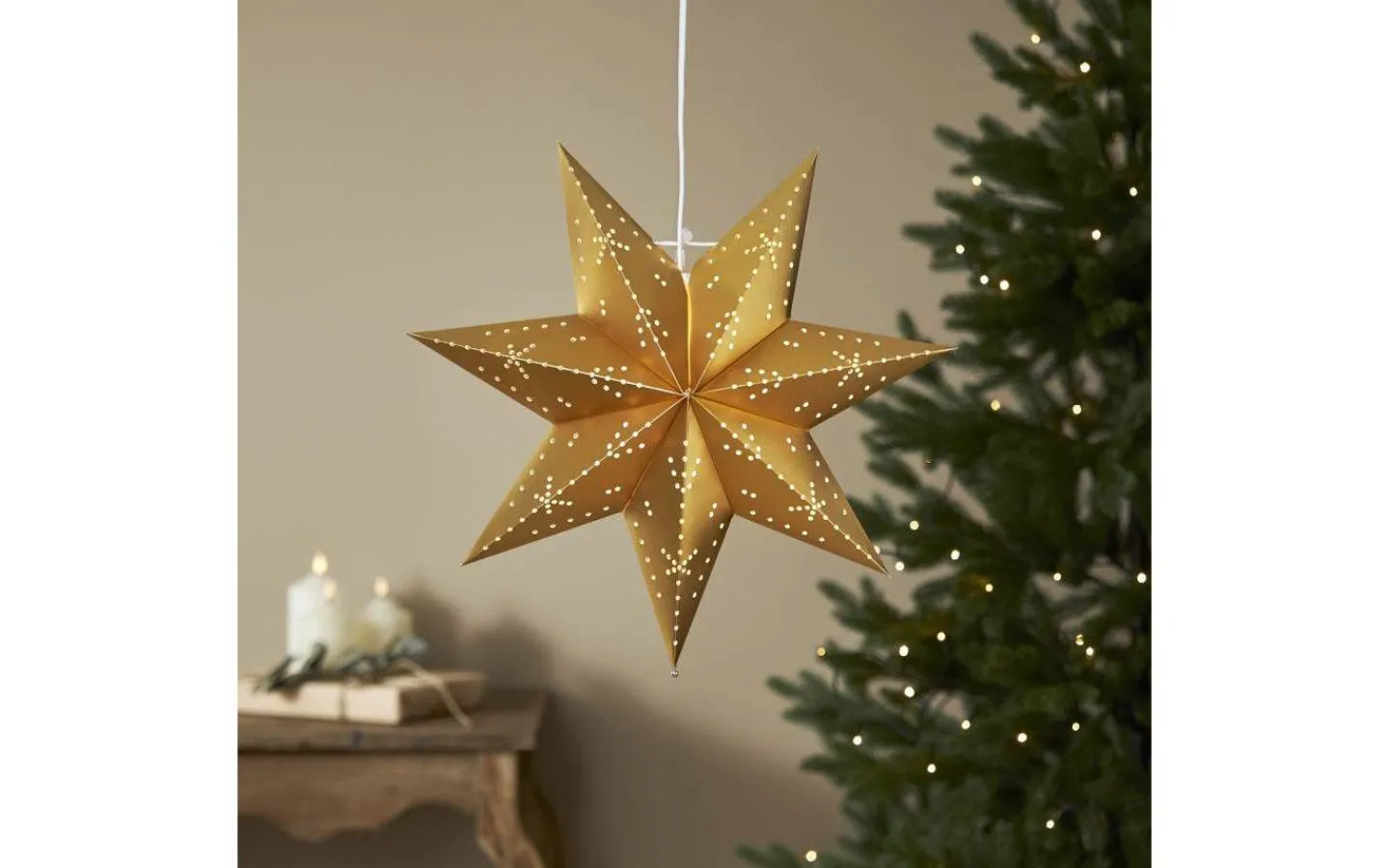 Visa Alla Julstjärnor|Julstjärnor Med Sladd<Star Trading Classic Julstjärna Guld 45cm Papp