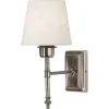 PR Home Classic Vägglampa Antiksilver med Lampskärm Mia Offwhite* Hall & Trappa|Lampetter