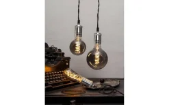 Sladdställ Med Sockel<Star Trading Classical Sladdställ Zink E27 3,5m Textilkabel