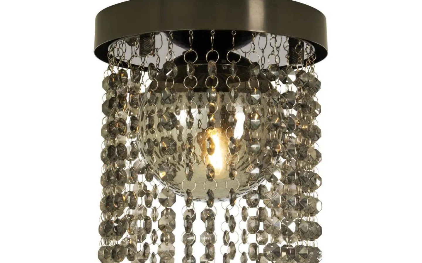 Badrum|Badrumslampor Tak<Aneta Claudia Plafond 20cm Svartkrom/Rök IP23