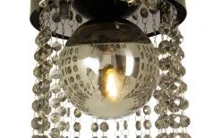 Badrum|Badrumslampor Tak<Aneta Claudia Plafond 20cm Svartkrom/Rök IP23