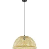 Claverdon Taklampa 50cm Svart/Natur