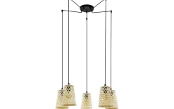 Stora Taklampor Ø50-69 Cm<Eglo Claverdon Taklampa 5L Svart/Natur