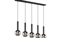 Avlånga Taklampor<Trio Lighting Clayton Takpendel 5-delad E27 mattsvart