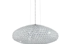 Kristallampor<Eglo Clemente Taklampa Kristall 54cm Krom