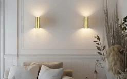Trio Lighting Cleo Vägglampa rund 2xGU10 guld* Lampetter