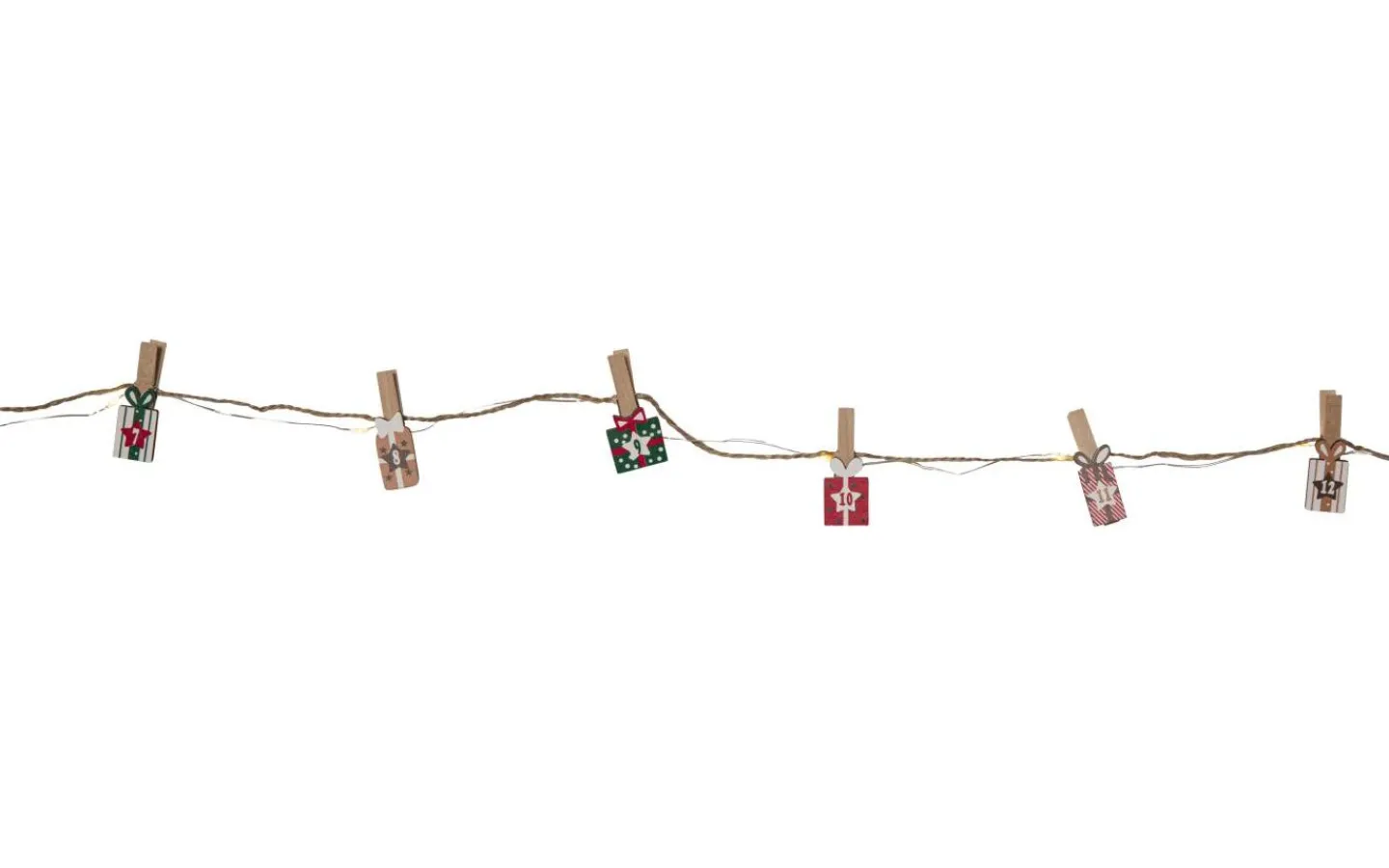 Batteri Julpynt Inomhus<Star Trading Clippy Advent Ljusslinga 2,4m Multifärgad Varmvit