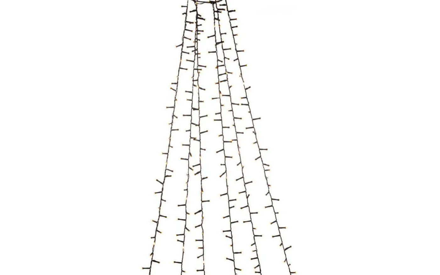 Cluster Julgransslinga LED 2,4m Frost Amber, Timerfunktion IP44